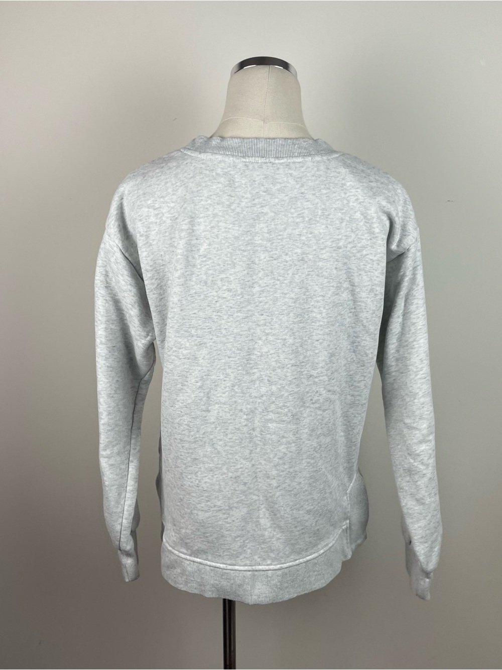 Orvis Solid Gray White Sweatshirt Top Women Medium - Picture 4 of 5